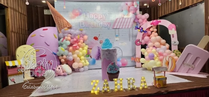 birthday Ice Cream and Sprinklers Theme Birthday Decorations
